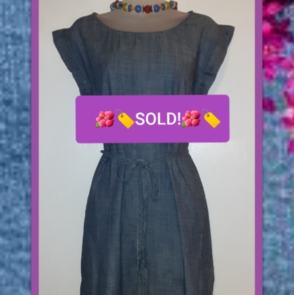 Forever 21 Denim Look Short Casual Dress 2X